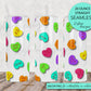 SEAMLESS naughty convo hearts 20 ounce wrap for sublimation, waterslide High res PNG digital file- Straight only