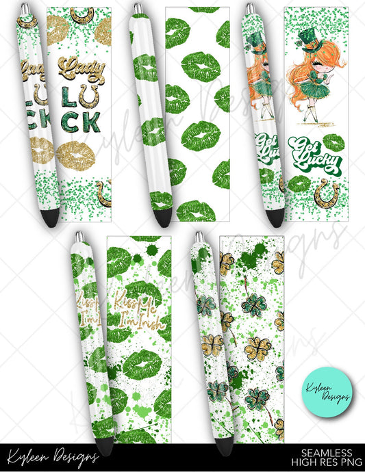 SEAMLESS St Patrick's Day pen wraps for waterslide high RES PNG