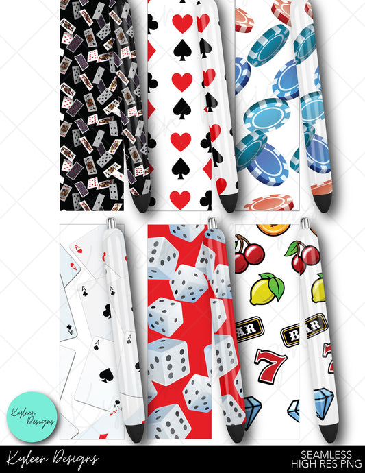 Casino Glitter Pen Wrappers™  for waterslide or vinyl PNG file