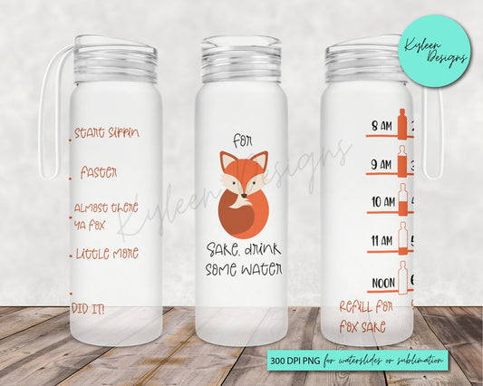 For Fox sake water tracker 300 DPI PNG high res digital file