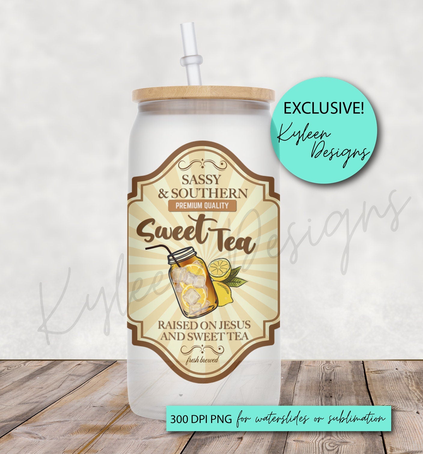 Sweet Tea Drink Label High RES PNG for coffee/beer glass