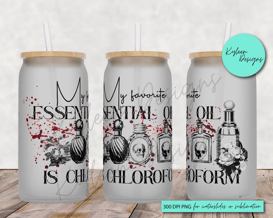 My favorite essential oil is chloroform High RES PNG for coffee/beer glass