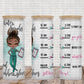 25 oz frosted glass tumbler png, nurse life Tumbler template water tracker High res PNG digital file