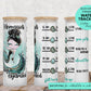 25 oz frosted glass tumbler png, Mermaid Tumbler template water tracker High res PNG digital file
