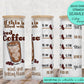 25 oz frosted glass tumbler png, Iced coffee Tumbler template water tracker High res PNG digital file