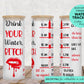 25 oz frosted glass tumbler png, drink your water bitch Tumbler template water tracker High res PNG digital file-RED