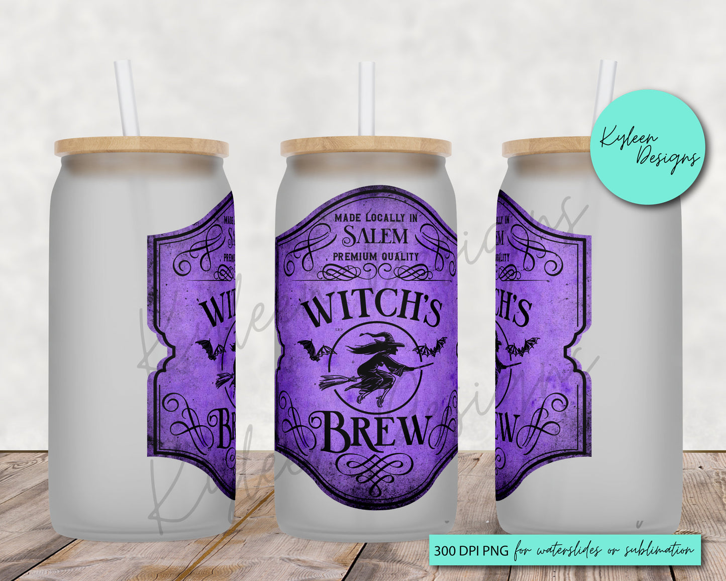 Witches Brew label High RES PNG for coffee/beer glass