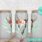 Boho Skull Floral High RES PNG for coffee/beer glass