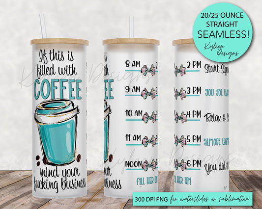 25 oz frosted glass tumbler png, coffee Tumbler template water tracker High res PNG digital file