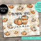SEAMLESS pumpkin spice junkie 20 ounce tumbler wrap for sublimation, waterslide High res PNG digital file- Straight only