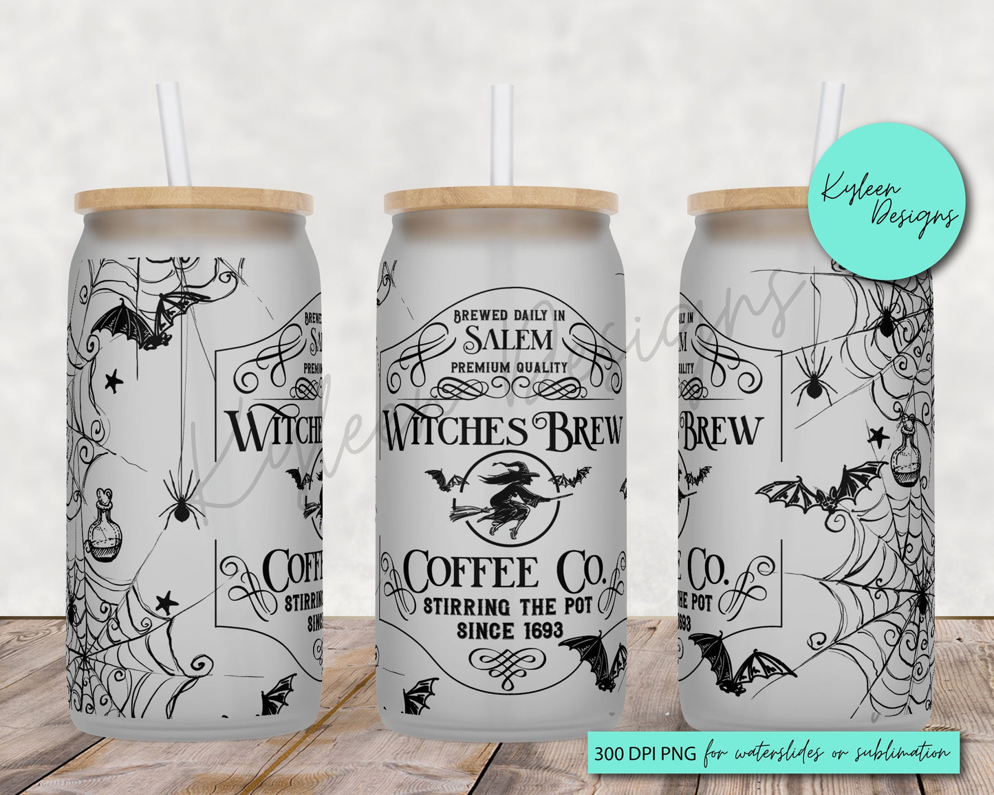 Witches Brew coffee co High RES PNG for coffee/beer glass