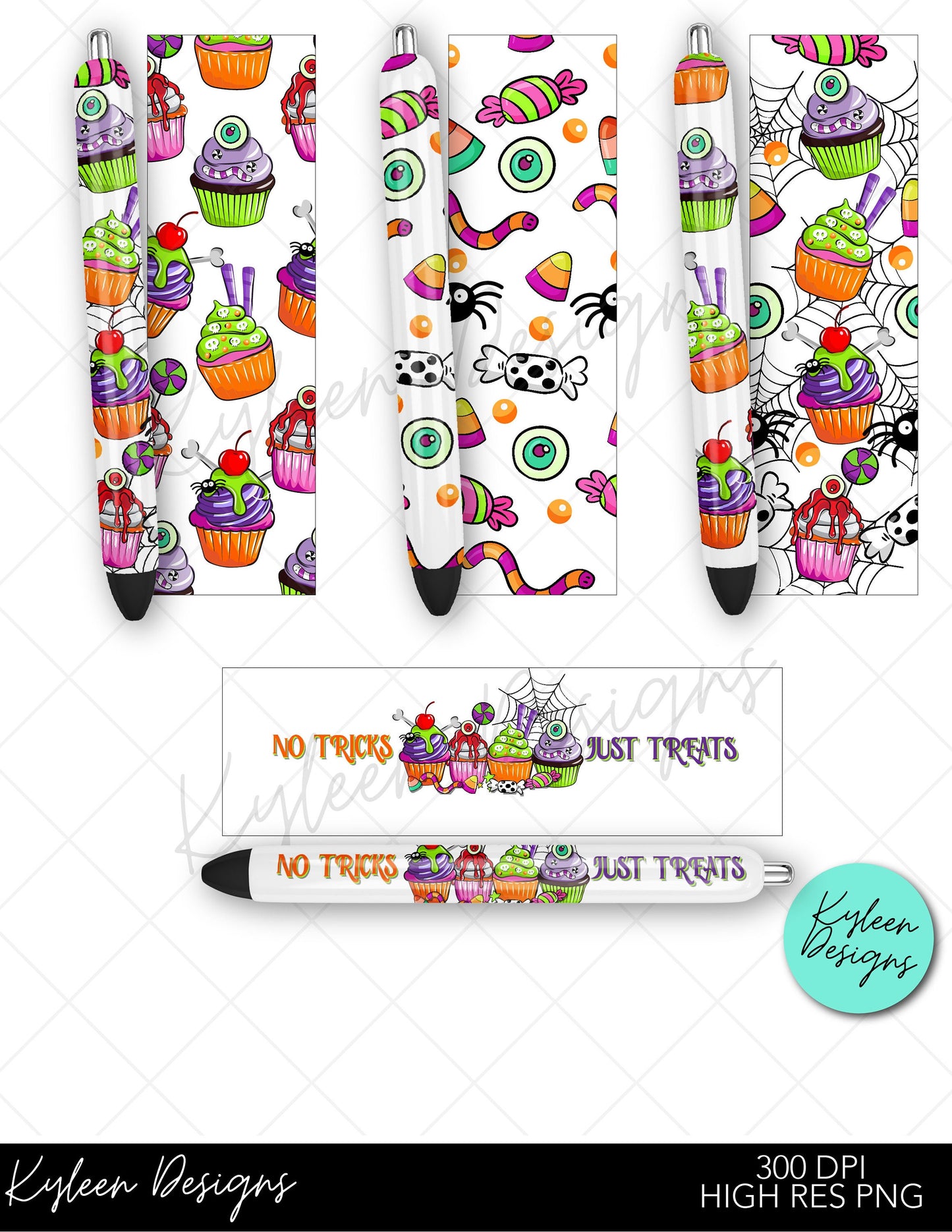 No Tricks Just Treats Halloween Pen Wraps For Waterslide High RES PNG