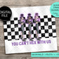 SEAMLESS you can't hex with us 20 ounce tumbler wrap for sublimation, waterslide High res PNG digital file- Straight only