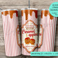 SEAMLESS red caramel apple 20 ounce tumbler wrap for sublimation, waterslide High res PNG digital file- Straight only