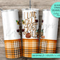 SEAMLESS love fall most of all 20 ounce tumbler wrap for sublimation, waterslide High res PNG digital file- Straight only