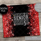 SEAMLESS 20 ounce straight Senior 2023 tumbler wrap for sublimation, waterslide High res PNG digital file- Straight only
