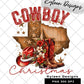 Cowboy Christmas High res 300 dpi PNG digital file for sublimation, DTF, DTG, printable vinyl etc