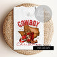Cowboy Christmas High res 300 dpi PNG digital file for sublimation, DTF, DTG, printable vinyl etc