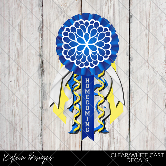 DreamCast™ Clear or White Cast- Blue and Yellow Homecoming Mum