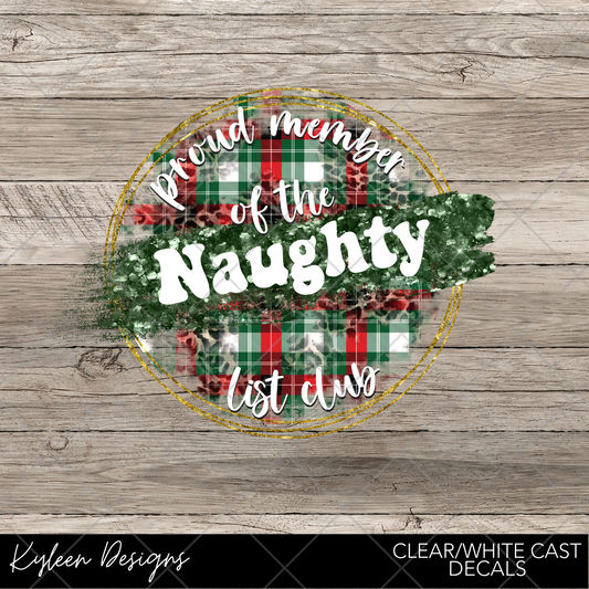 DreamCast™ Clear or White Cast Vinyl- Naughty list