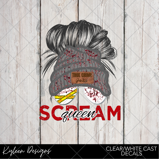 DreamCast™ Clear or White Cast Vinyl-Scream Queen