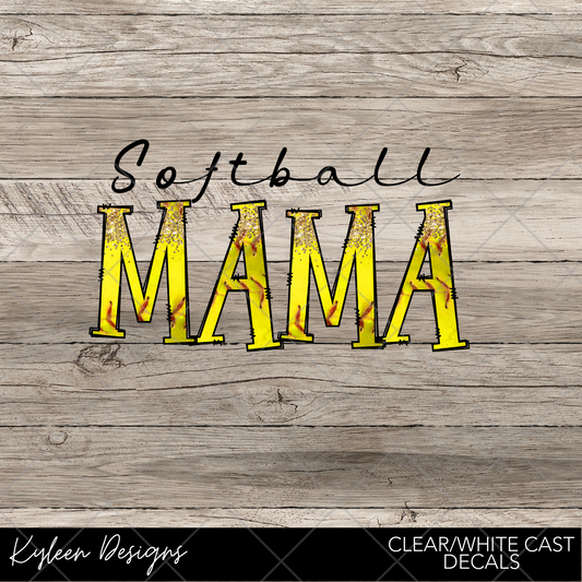 DreamCast™ Clear or White Cast Vinyl-Softball Mama